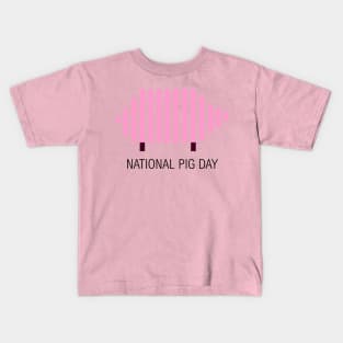 National Pig Day Kids T-Shirt